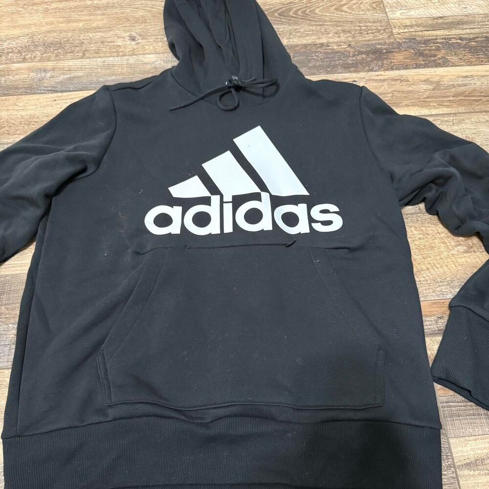 ADIDAS Medium Unisex Men's Women's Casual Everyday Basic Sports Black Hoodie